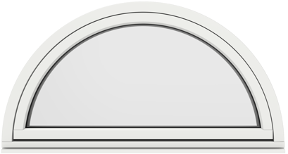Retro Flexibel, Halvrunt fast fönster med blindbåge utsida