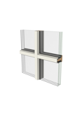 Glasdelande aluminiumpost