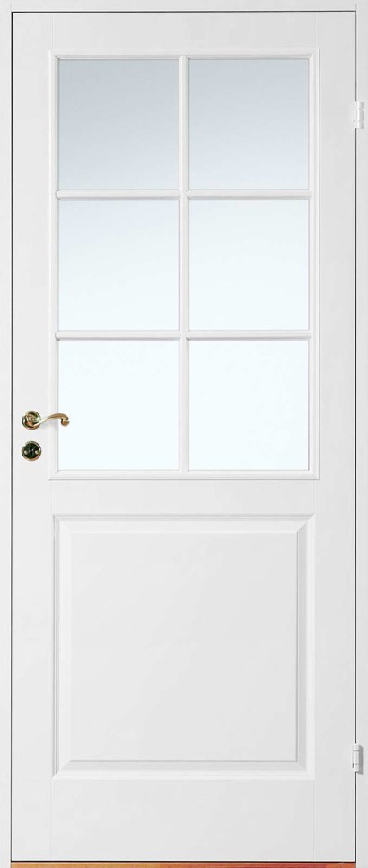 Formpressad SP6 vit med härdat klarglas