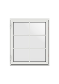 Original Alu 100, Sidhängt fönster utsida stängt SP2:1