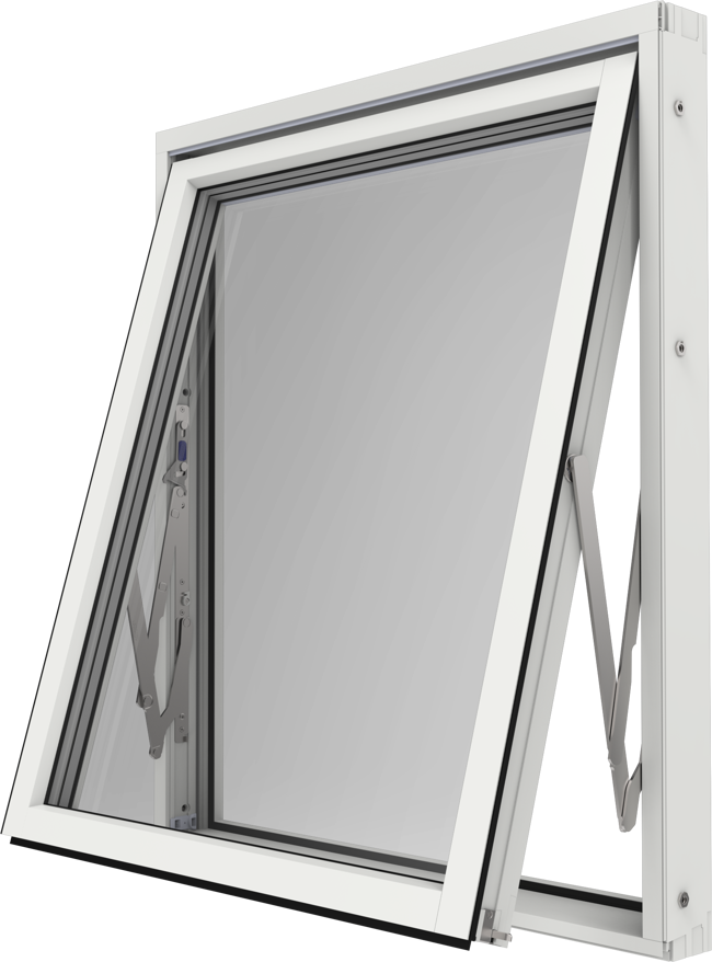 Original Alu 100, Vridfönster dold utsida öppen