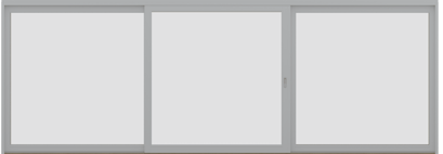 Skjutdörr alu, en öppningsbar del i mitten, utsida stängd