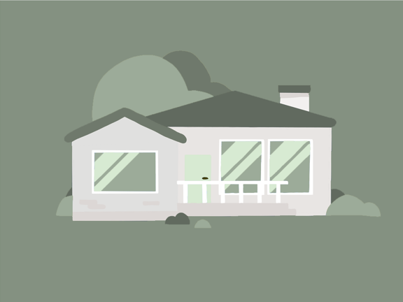 Villa med fönster illustration